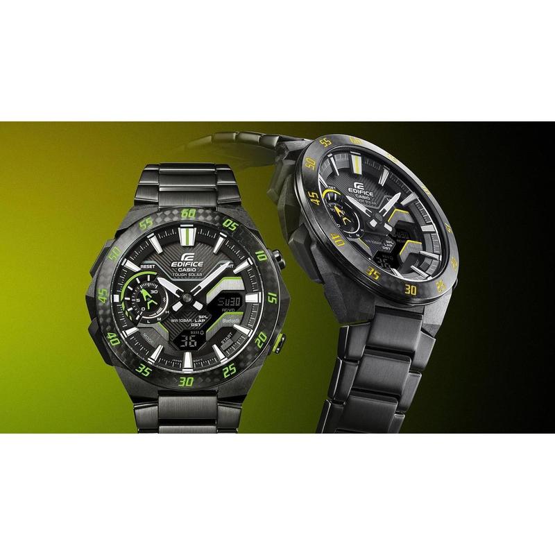 CASIO EDIFICE WINDFLOW MENS 100M BLUETOOTH SOLAR - ECB-2200RC-1A9DF