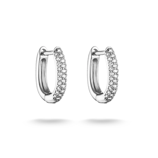 THOMAS SABO White Zirconia Hoop Earrings