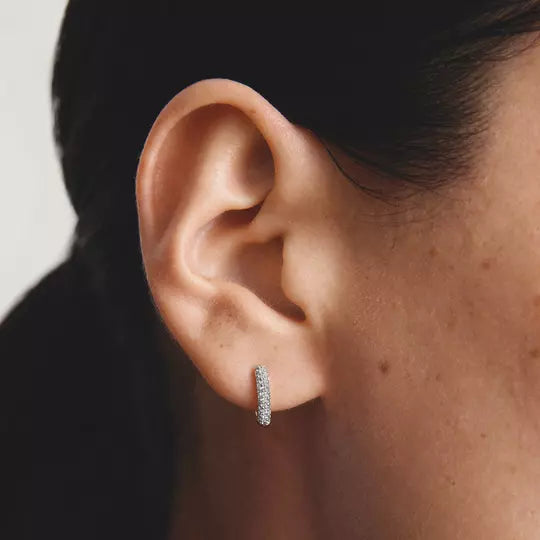 THOMAS SABO White Zirconia Hoop Earrings