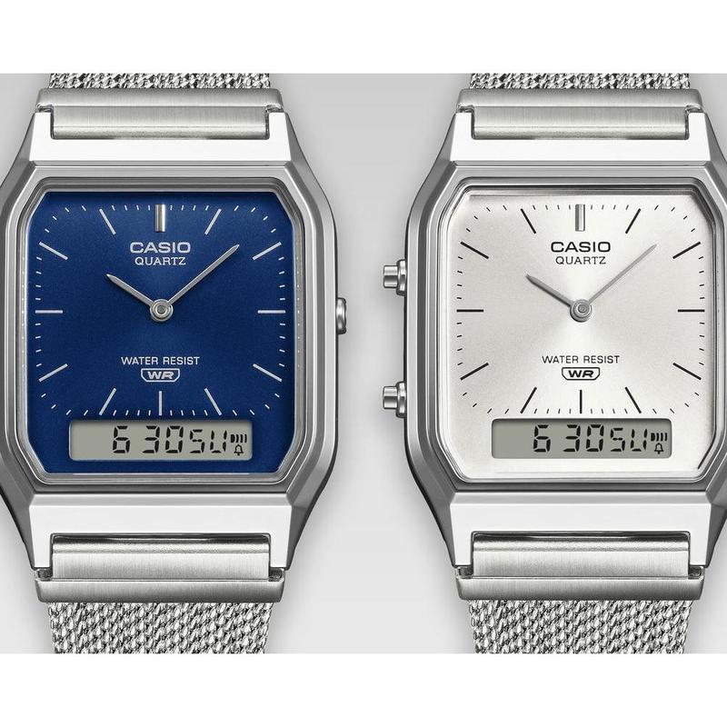 Casio Analog-Digital Mesh Band Watch - AQ-230EM-7ADF