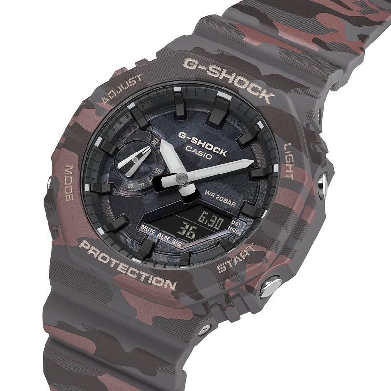 Casio G-Shock Camouflage Carbon Core Guard Analog-Digital Watch - GA-2100CMD-8ADR