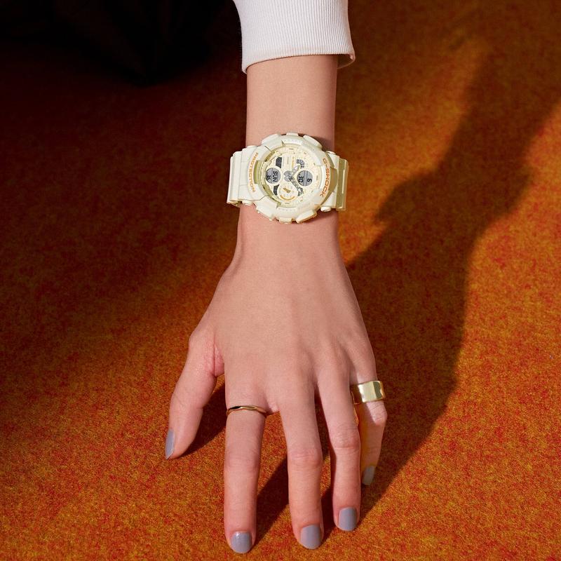 Casio Ivory G-SHOCK Analog-Digital Watch - GMA-S140-7ADR