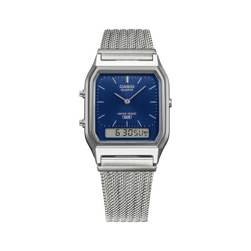Casio Vintage Elegant Analog-Digital Watch - AQ-230EM-2ADF