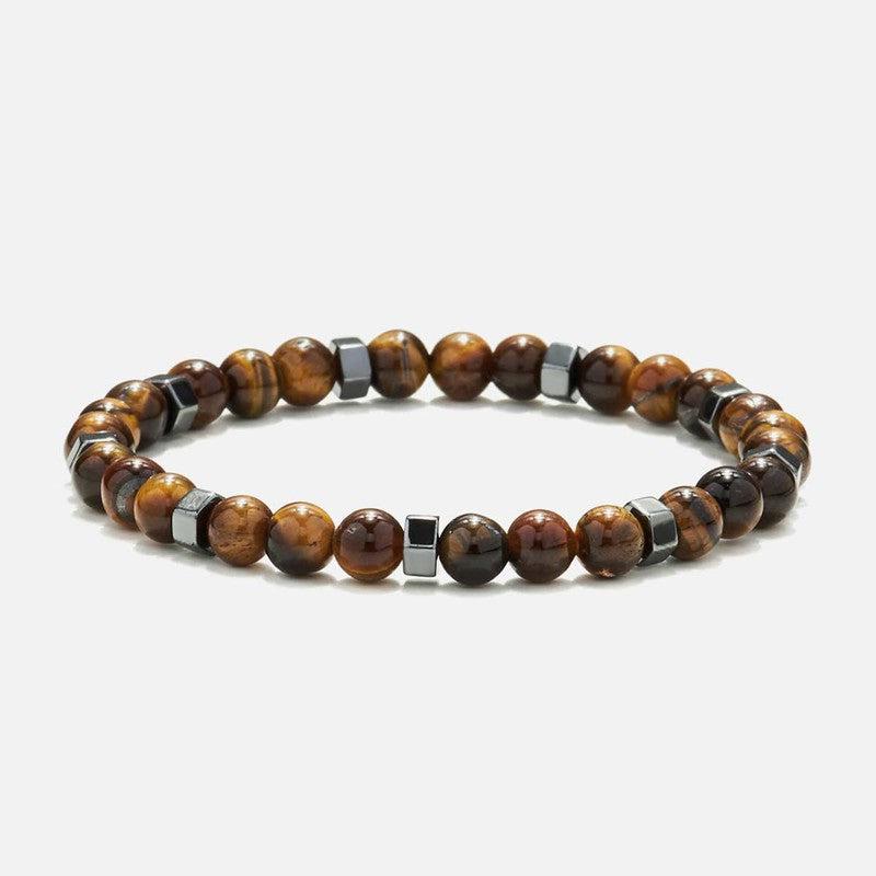 Chrysostomos Handmade Bracelet with Natural Tiger’s Eye Mineral Stones