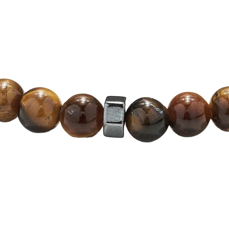 Chrysostomos Handmade Bracelet with Natural Tigers Eye Mineral Stones
