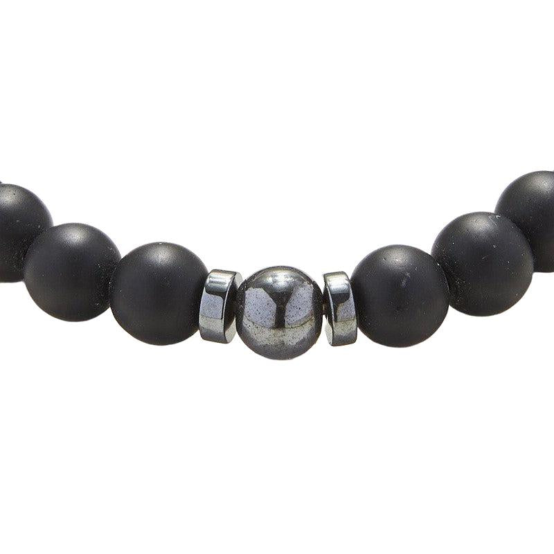 Chrysostomos Handmade Bracelet with Onyx & Hematite