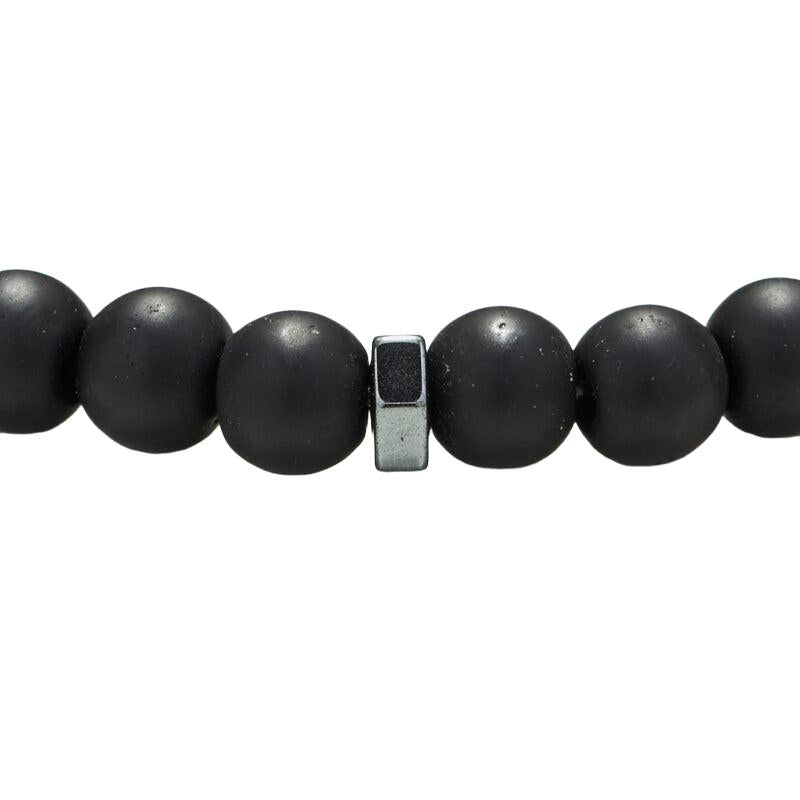 Chrysostomos Handmade Bracelet with Onyx & Hematite