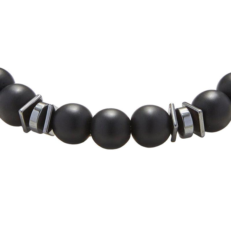 Chrysostomos Handmade Bracelet with Onyx & Hematite