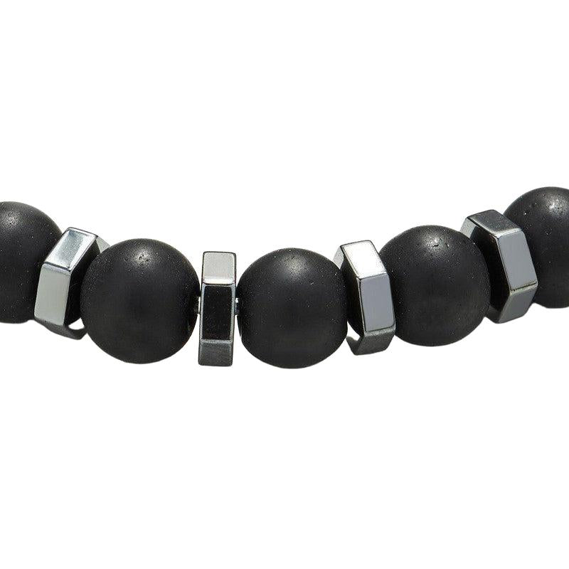 Chrysostomos Handmade Bracelet with Onyx & Hematite