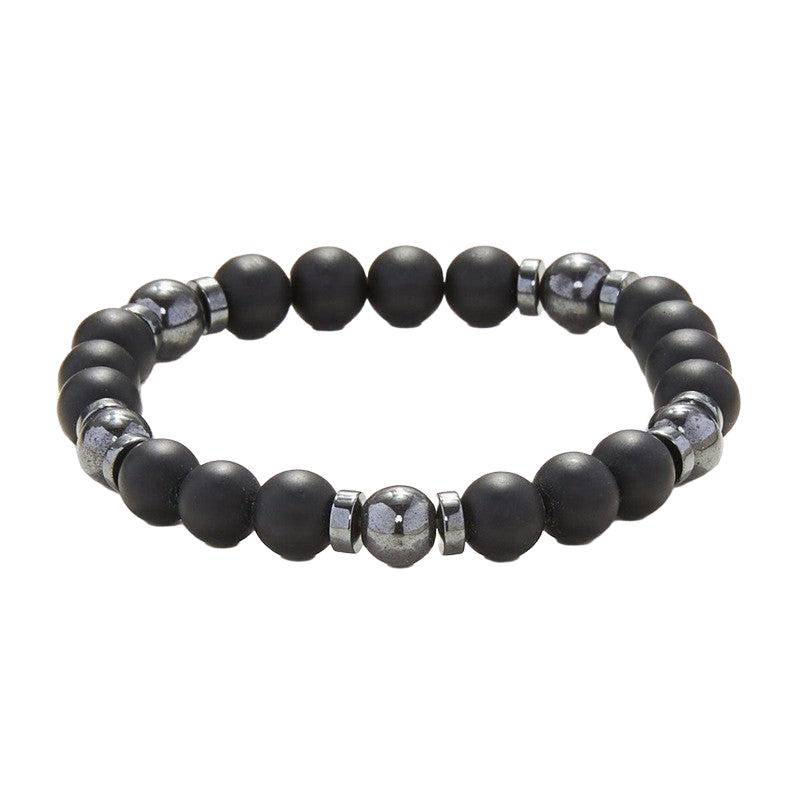 Chrysostomos Handmade Bracelet with Onyx & Hematite