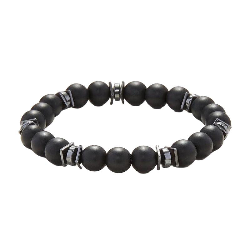 Chrysostomos Handmade Bracelet with Onyx & Hematite
