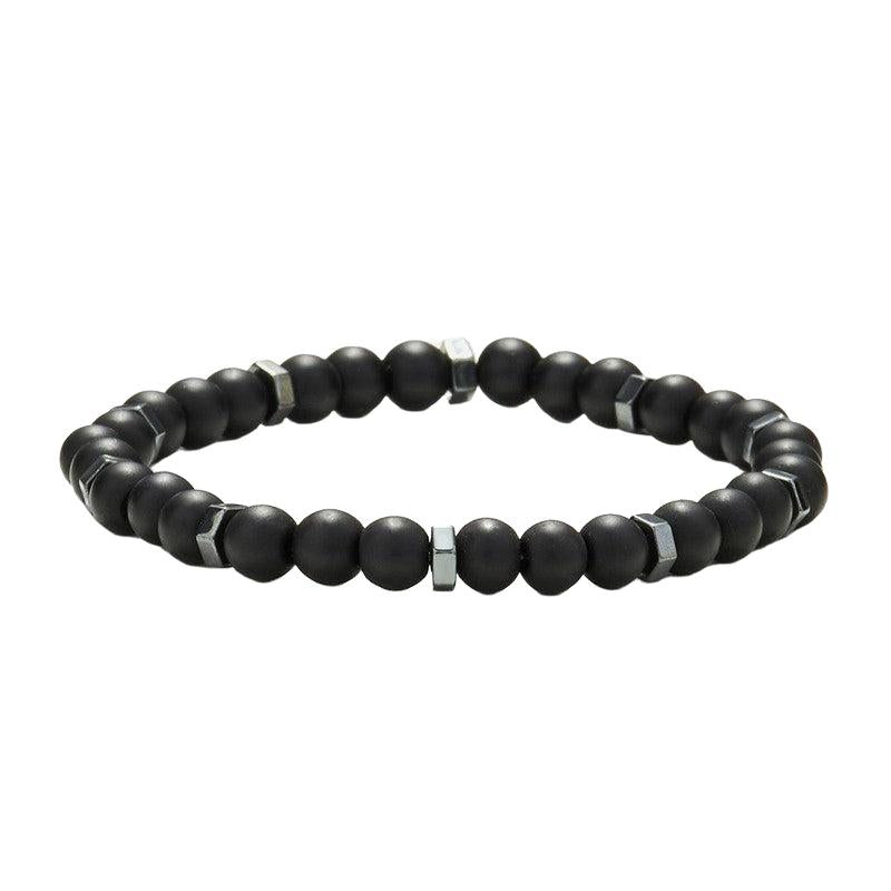 Chrysostomos Handmade Bracelet with Onyx & Hematite