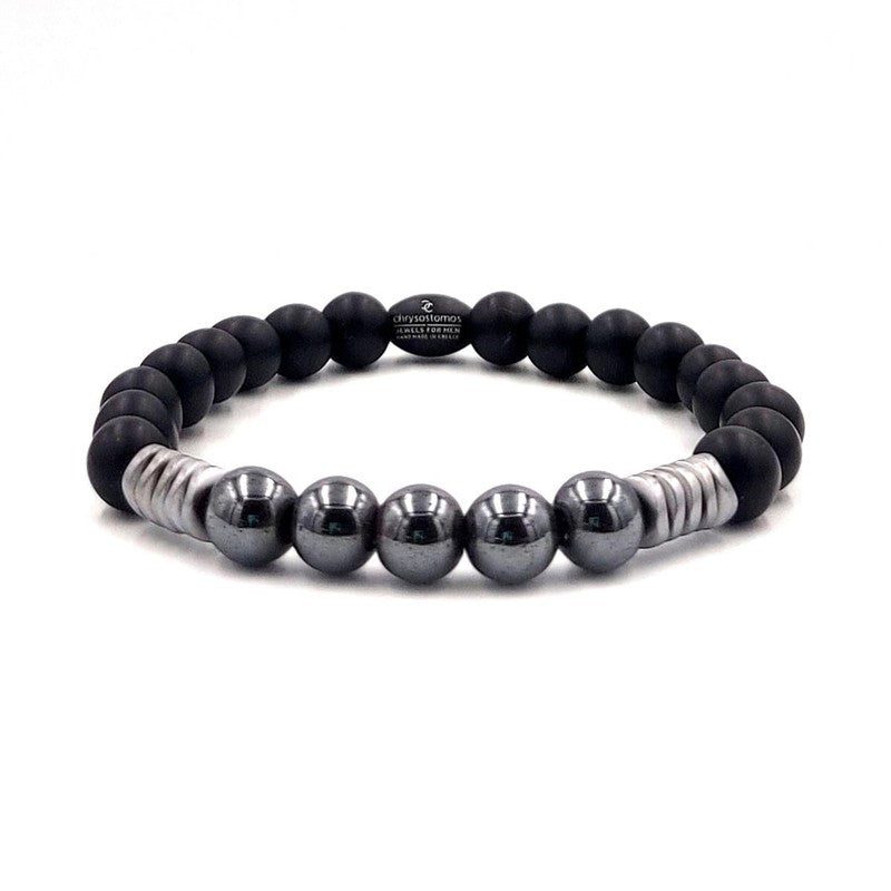 Chrysostomos Handmade Bracelet with Onyx