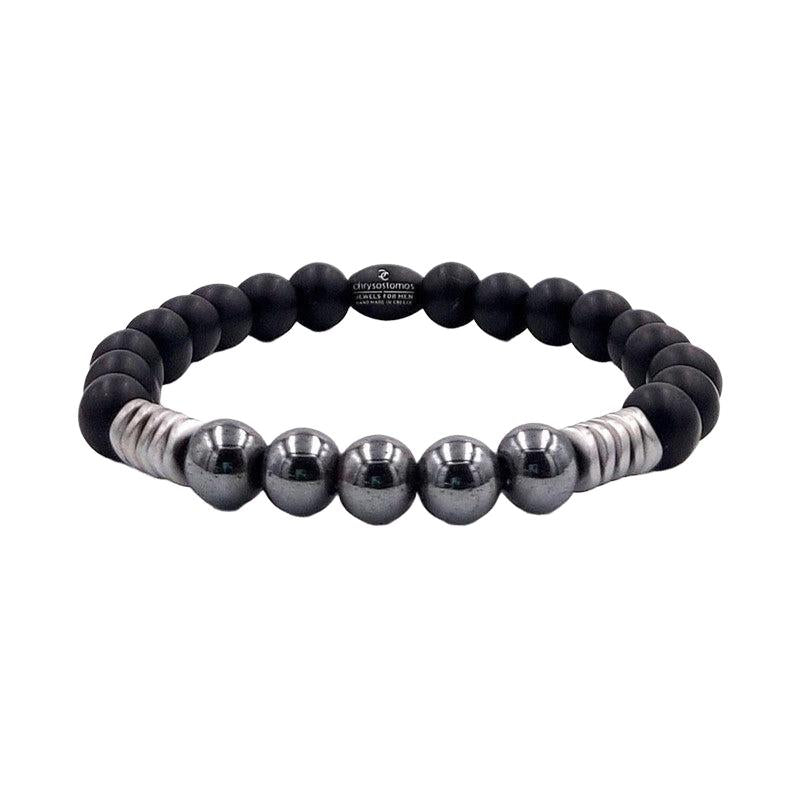 Chrysostomos Handmade Bracelet with Onyx