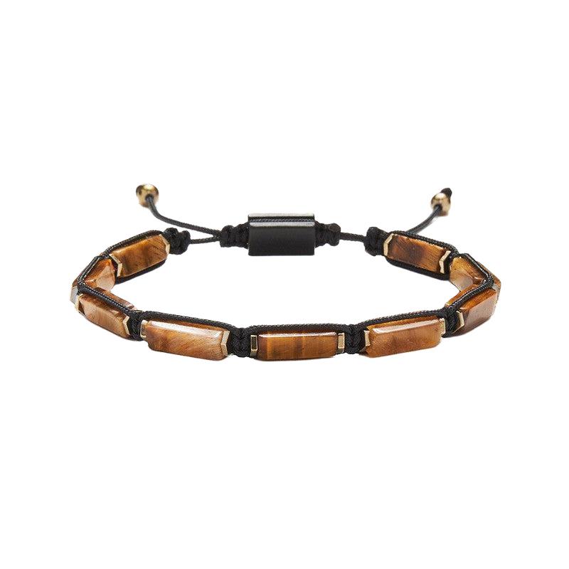 Chrysostomos Handmade Knitted Bracelet with Tigers Eye