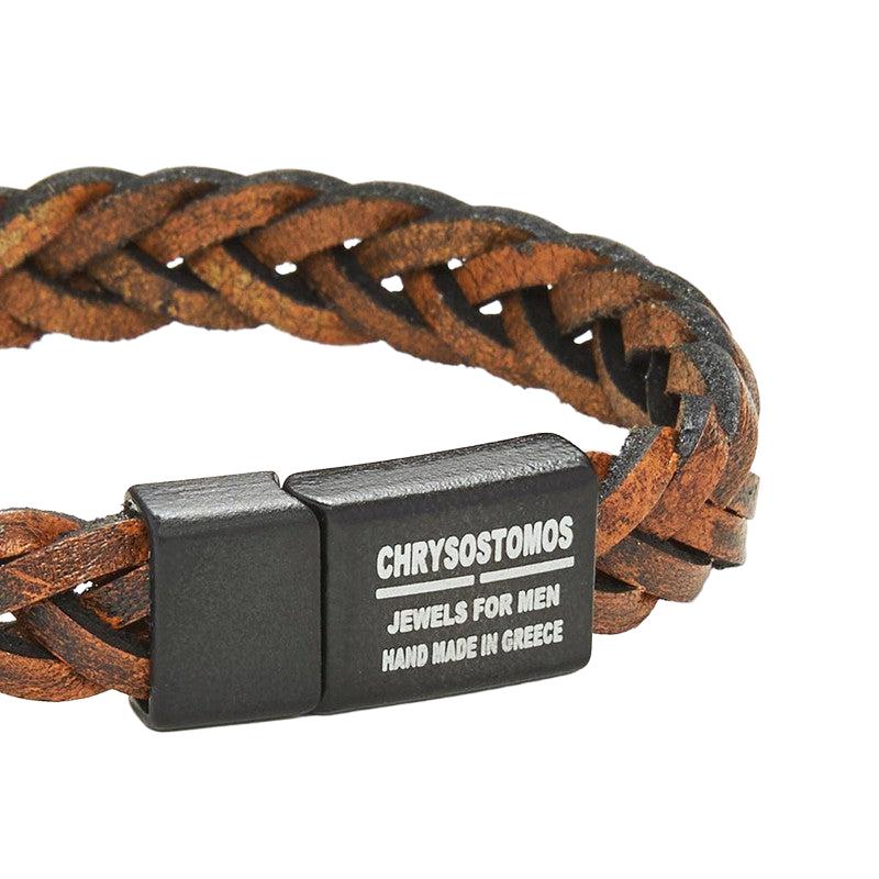 Chrysostomos Handmade Leather Bracelet