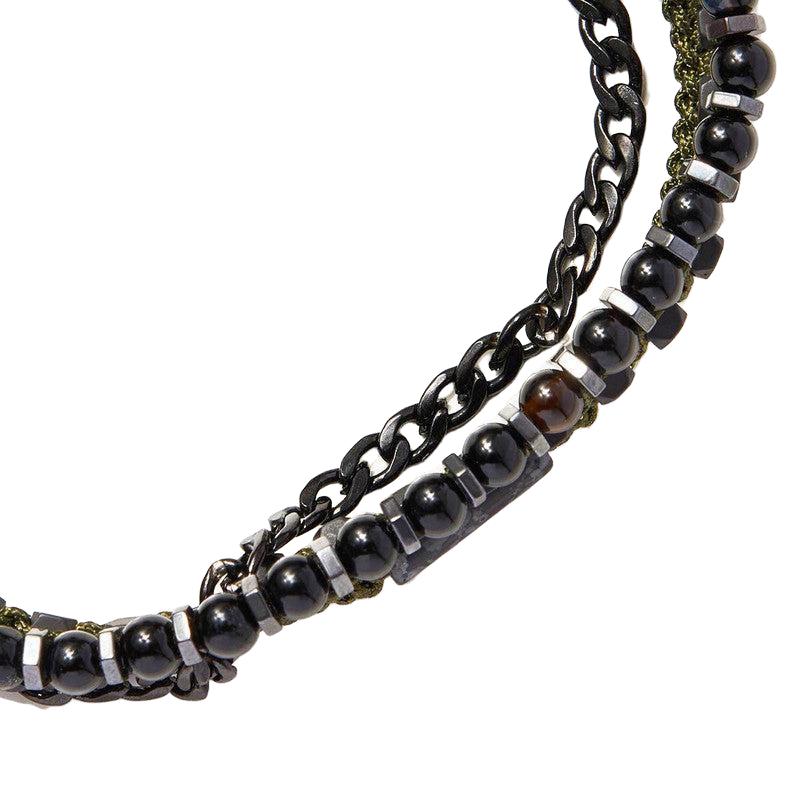 Chrysostomos Handmade Multi-Line Bracelet with Agate