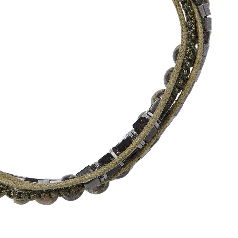 Chrysostomos Handmade Multi-Line Bracelet with Agate
