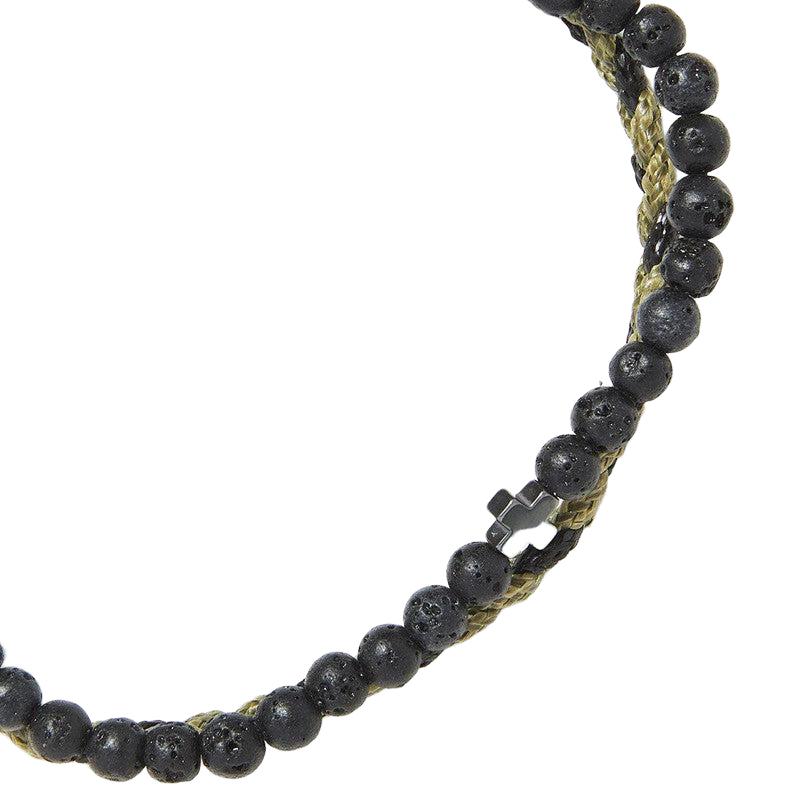 Chrysostomos Handmade Multi-Line Bracelet with Cross