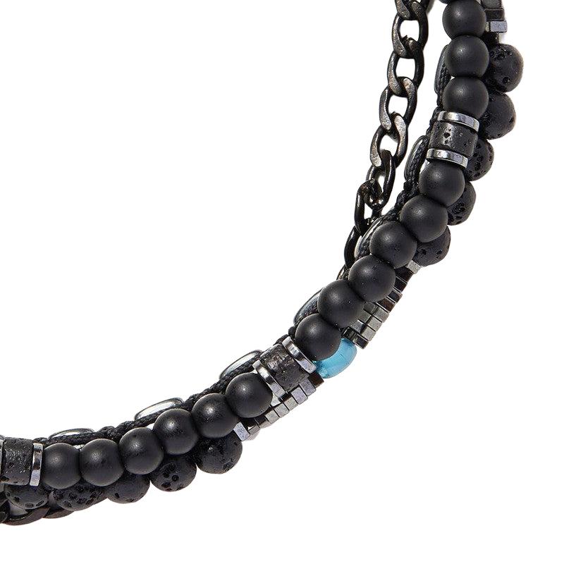 Chrysostomos Handmade Multi-Line Bracelet with Evil Eye