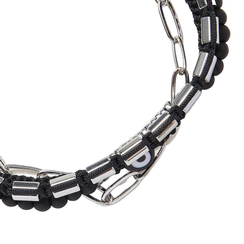 Chrysostomos Handmade Multi-Line Bracelet with Onyx & Evil-Eye