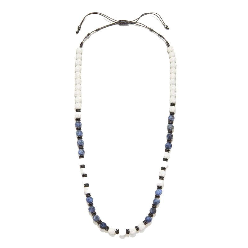Chrysostomos Handmade Necklace with Sodalite & Onyx