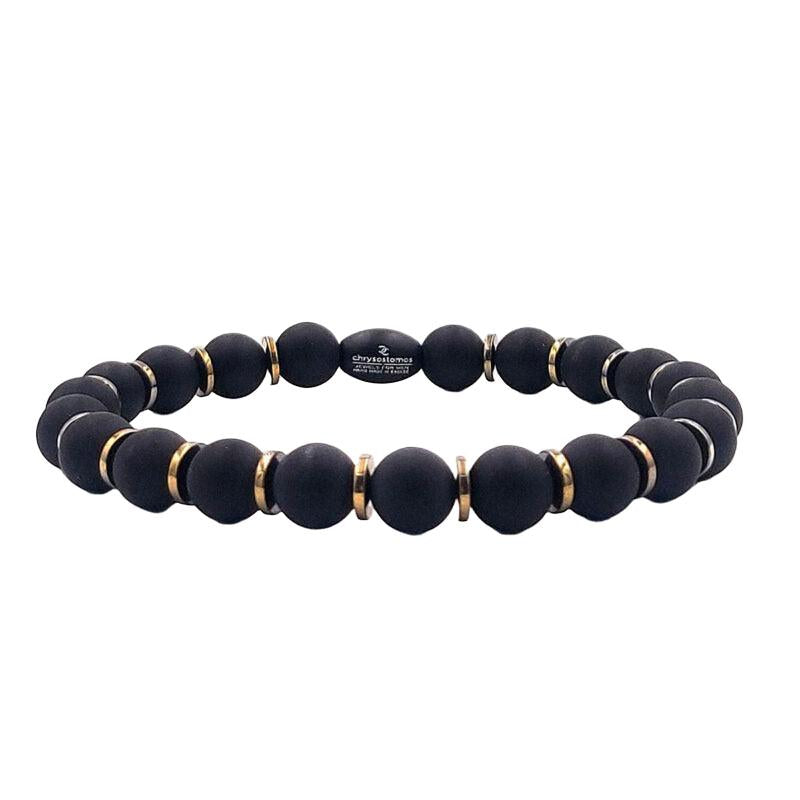 Chrysostomos Handmade Onyx Men's Bracelet