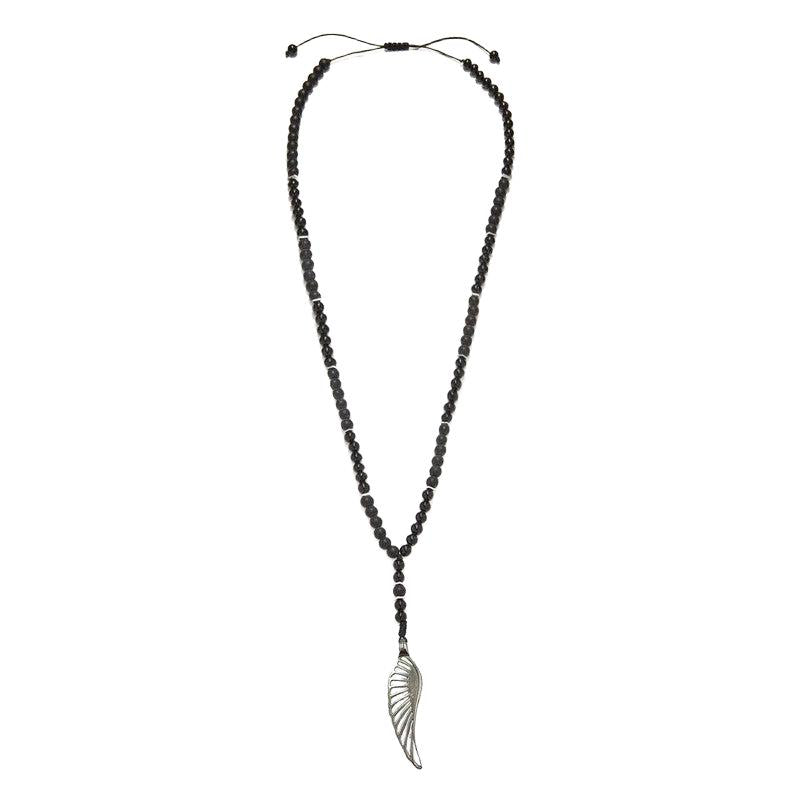 Chrysostomos Handmade Rosary Necklace with Onyx