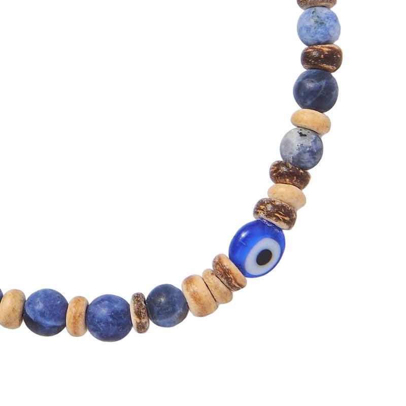 Chrysostomos Kids Bracelet Handmade Natural Mineral Stones of Blue Matte Sodalit