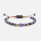 Chrysostomos Kids Bracelet Handmade Natural Mineral Stones of Blue Matte Sodalit