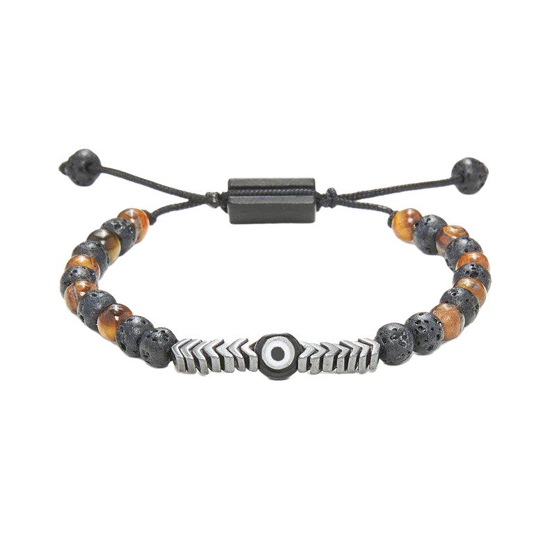 Chrysostomos Kids Bracelet Handmade with Natural Mineral Stones of Black Lava