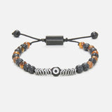 Chrysostomos Kids Bracelet Handmade with Natural Mineral Stones of Black Lava