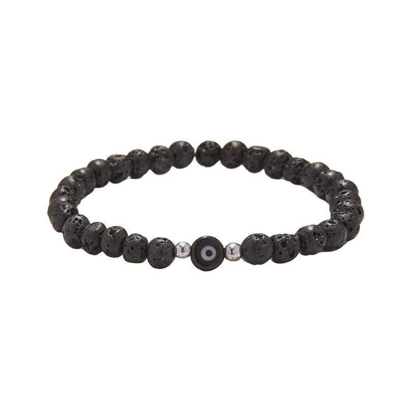 Chrysostomos Kids Bracelet Handmade with Natural Mineral Stones of Black Onyx