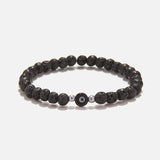 Chrysostomos Kids Bracelet Handmade with Natural Mineral Stones of Black Onyx