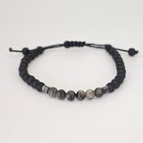 Chrysostomos Kids Handmade Bracelet with Grey Agate & Hematite Grommet