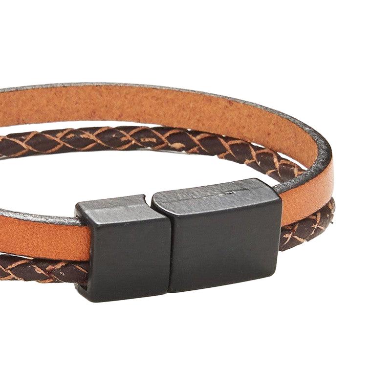 Chrysostomos Kids Handmade Lear Bracelet with Two Straps