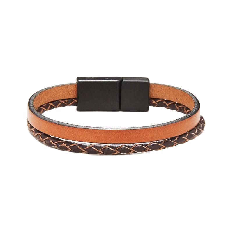 Chrysostomos Kids Handmade Lear Bracelet with Two Straps