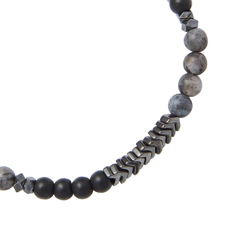 Chrysostomos Kids Handmade Natural Mineral Stones of Grey Larvikite