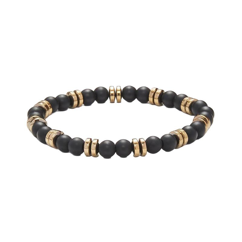 Chrysostomos Men's Handmade Onyx Bracelet