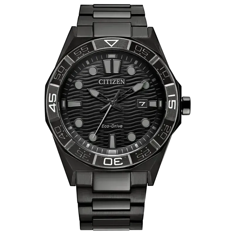 Citizen Brycen Eco-Drive Black Stainless Steel Men's Watch
