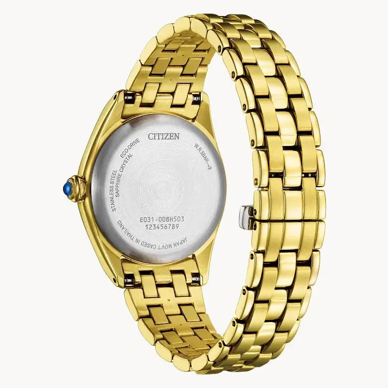 Citizen Classic Blue Dial Gold-Tone Stainless Steel Eco-Drive Women's Watch