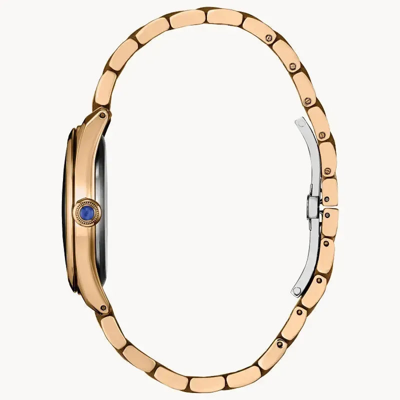 Citizen Classic Rose-Gold Tone Eco-Drive Women's Brown Dial Watch