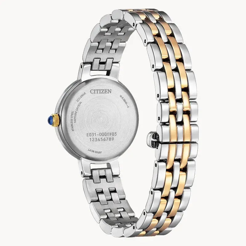 Citizen Classic Women's Eco-Drive Two-Tone Stainless Steel White Dial Watch