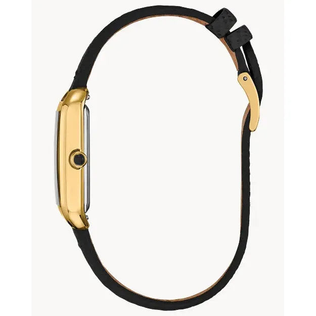 Citizen Dress Classic Black Dial Gold-Tone Eco-Drive Women's Watch