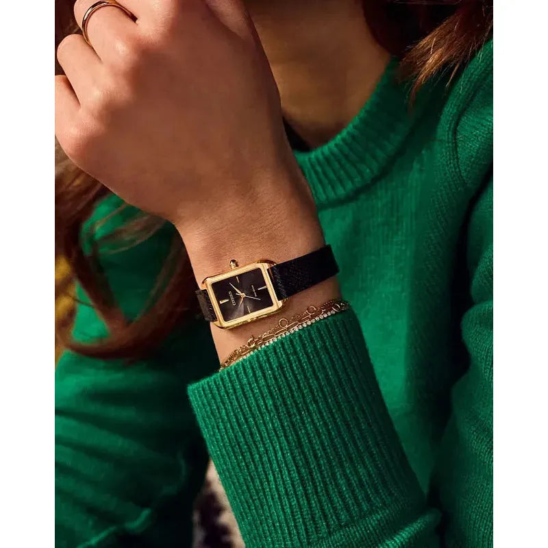 Citizen Dress Classic Black Dial Gold-Tone Eco-Drive Women's Watch