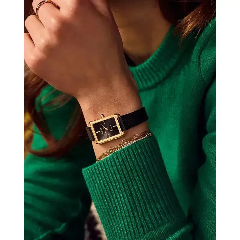 Citizen Dress Classic Black Dial Gold-Tone Eco-Drive Women's Watch