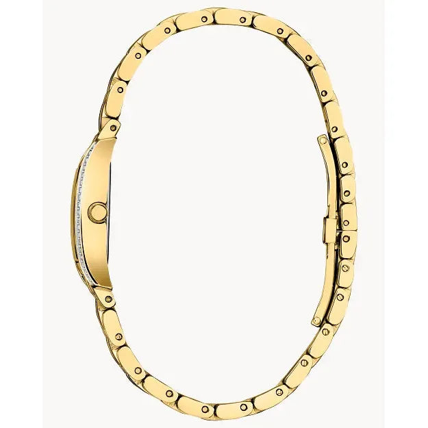 Citizen Gold-Tone Stainless Steel Women's Black Dial Watch