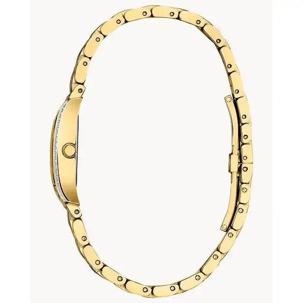 Citizen Gold-Tone Stainless Steel Women's Black Dial Watch