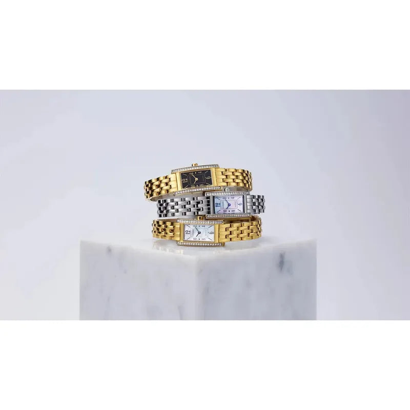 Citizen Gold-Tone Stainless Steel Women's Black Dial Watch