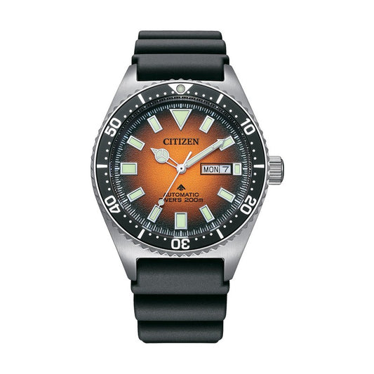Citizen Promaster Eco-Drive Gents Automatic Diver's Orange Dial Watch
